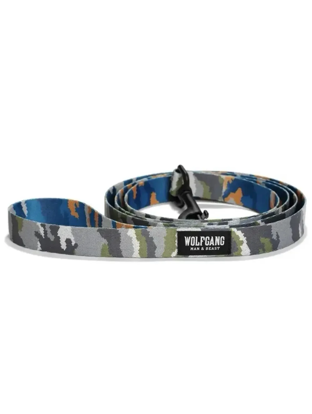 (RG) Wolfgang Man & Beast Camo Dog Leash 1in x 6ft Blue Green Heavy Duty Outdoor